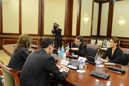 Meeting of D.Nazarbayeva with Ambassador extraordinary and plenipotentiary of Italy in the Republic of Kazakhstan S. Ravanyan, February 10, 2015 