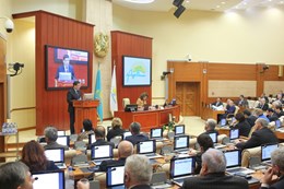 January 16, 2015. The Meeting of “Nur Otan” party Faction in the Mazhilis of the Parliament of the Republic of Kazakhstan