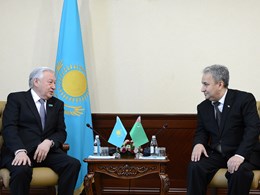 Встреча К.К.Джакупова с Чрезвычайным Полномочным послом Туркменстана в Республике Казахстан М.Акмырадовым, 12 февраля 2015 г.